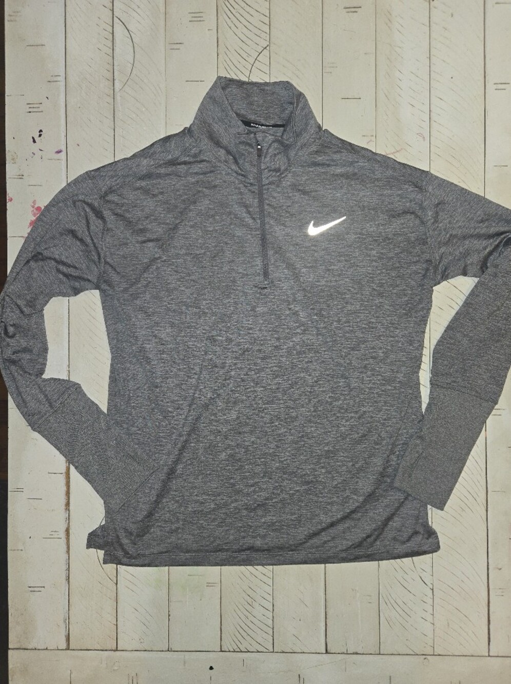Nike Running Dri-FIT Quarter Zip Pullover Gray Small